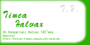 timea halvax business card